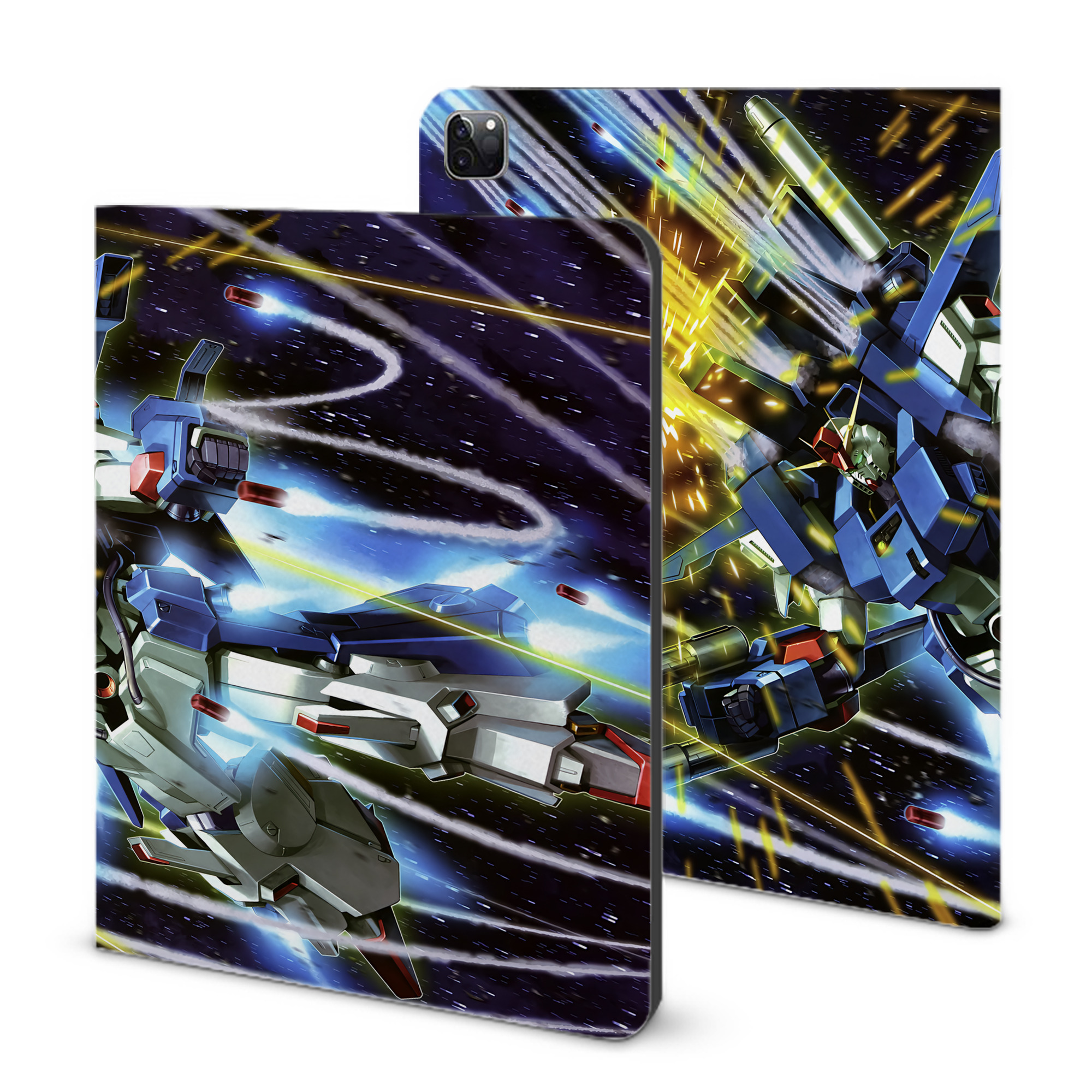 （画像用） 機動戦士ガンダム Mobile Suit Gundam IPad ケース ブック型 PUレザー TPU 耐衝撃 軽量 薄型 ペン収納なし 全面保護 IPad 各モデル対応